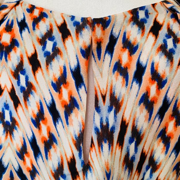 NEW Anthropologie Silk Dress Cocktail Sleeves Geometric Multi Size XS Greylin - Picture 5 of 15